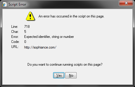Trailing comma gây ra lỗi cú pháp lúc chạy trên IE8. Hình screenshot lấy từ StackOverflow